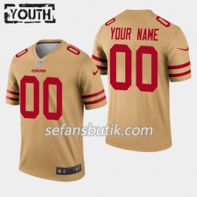San Francisco 49ers Tröjor Custom Nike Gold - Barn